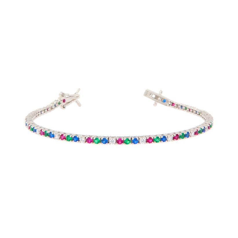BRACCIALE ARGENTO ZIRCONE TENNIS