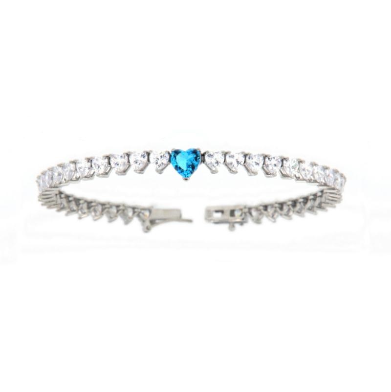 BRACCIALE ARGENTO TENNIS