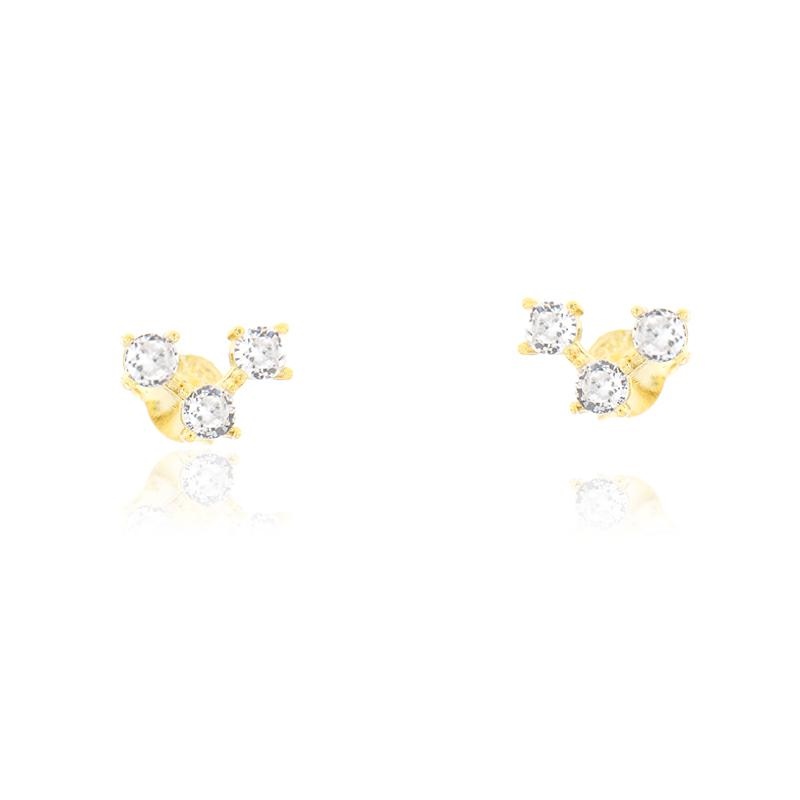 ORECCHINO ARGENTO ZIRCONE 3PZ