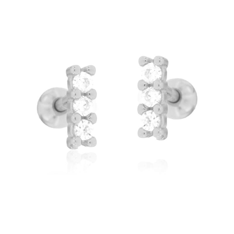 PIERCING ARGENTO ZIRCONE 3PZ