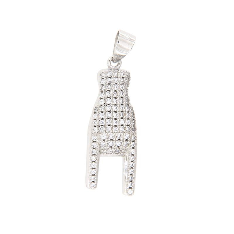 CIONDOLO ARGENTO ZIRCONE