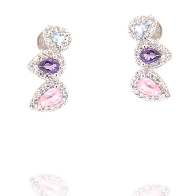 ORECCHINO ARGENTO ZIRCONE 3PZ