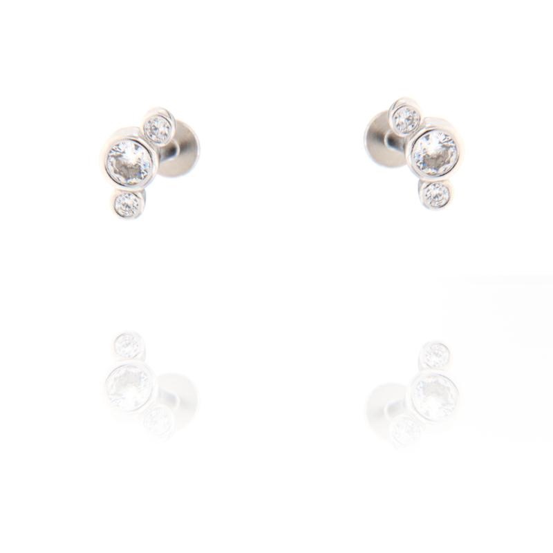 PIERCING ARGENTO ZIRCONE 3PZ