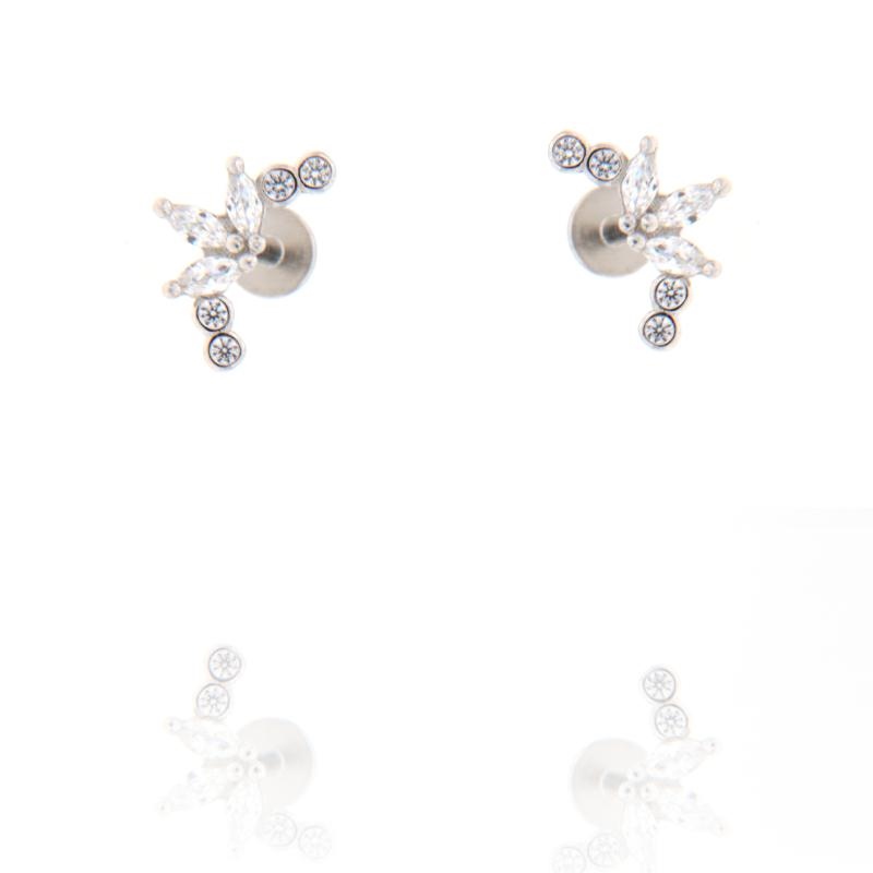 PIERCING ARGENTO ZIRCONE 3PZ