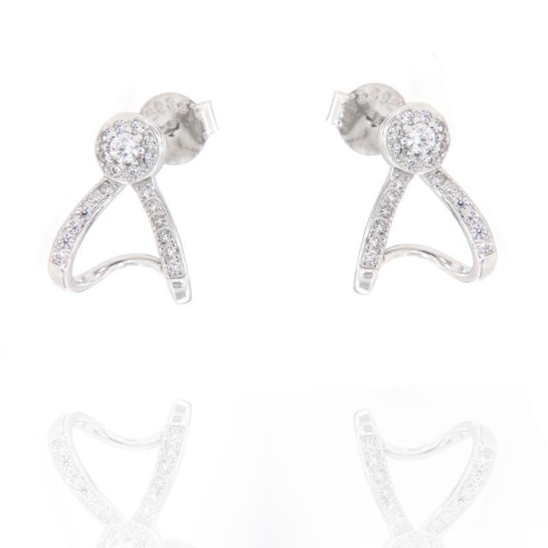 ORECCHINO ARGENTO ZIRCONE 3PZ