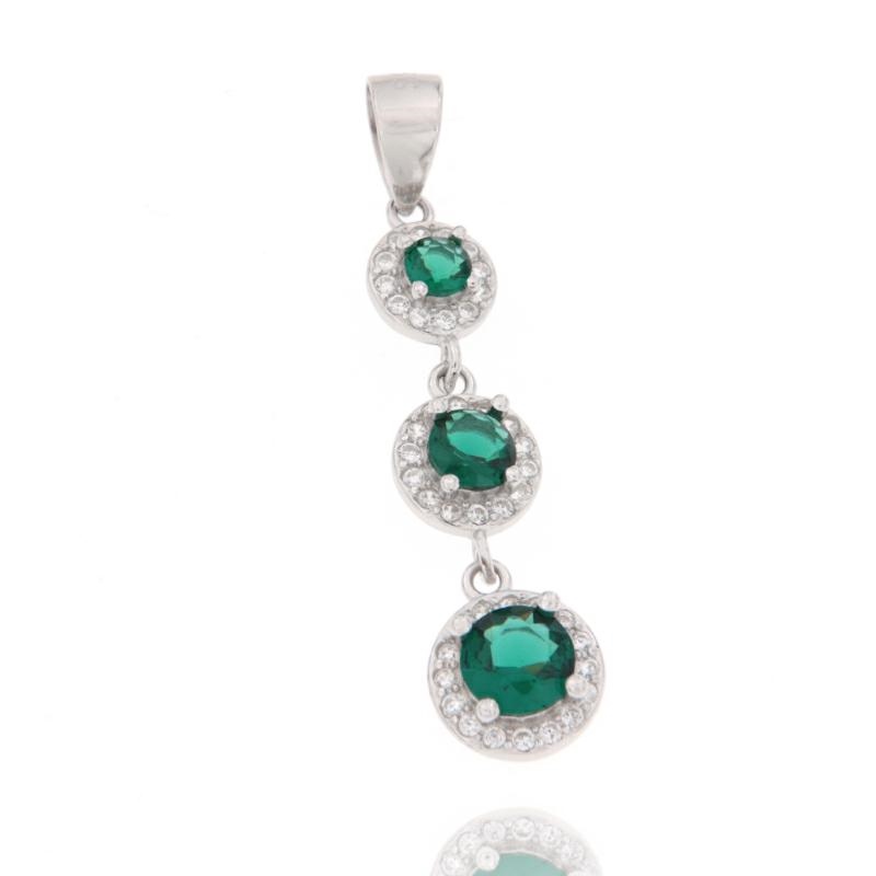 CIONDOLO ARGENTO ZIRCONE