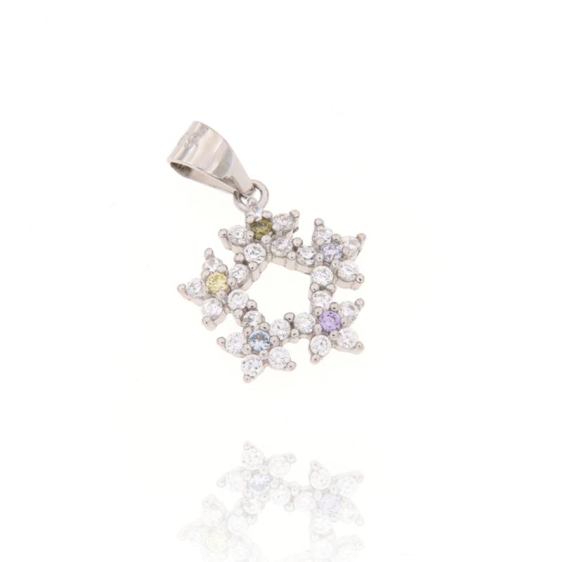 CIONDOLO ARGENTO ZIRCONE