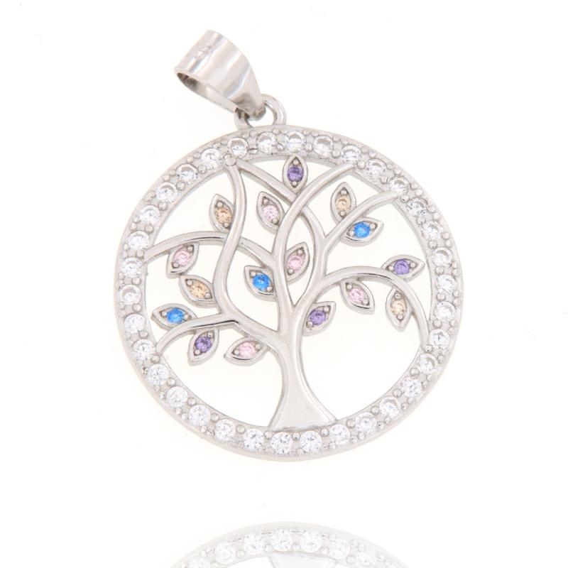 CIONDOLO ARGENTO ZIRCONE