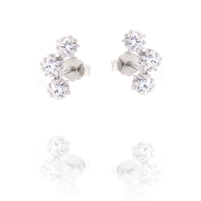 ORECCHINO ARGENTO ZIRCONE 3PZ