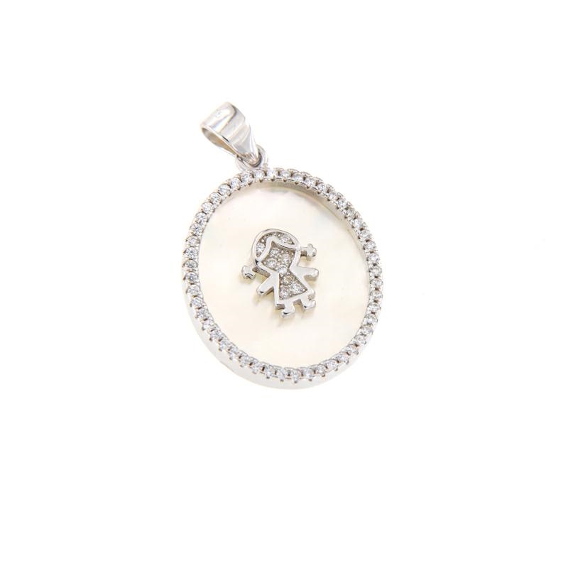 CIONDOLO ARGENTO ZIRCONE
