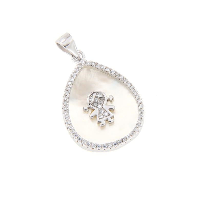 CIONDOLO ARGENTO ZIRCONE