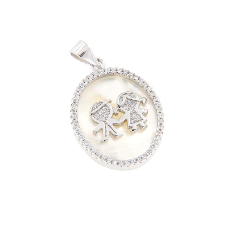 CIONDOLO ARGENTO ZIRCONE
