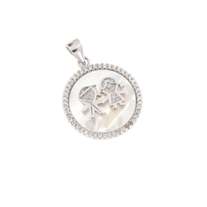 CIONDOLO ARGENTO ZIRCONE