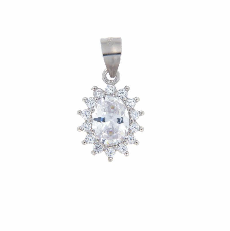 CIONDOLO ARGENTO ZIRCONE