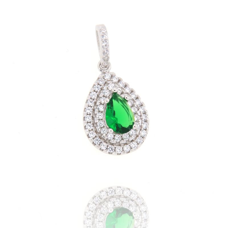 CIONDOLO ARGENTO ZIRCONE