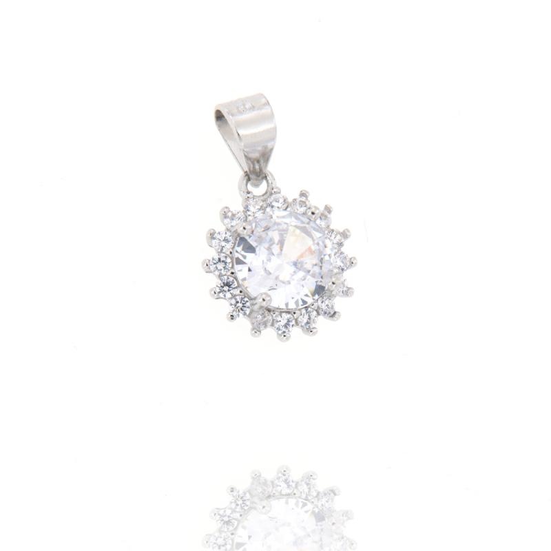 CIONDOLO ARGENTO ZIRCONE