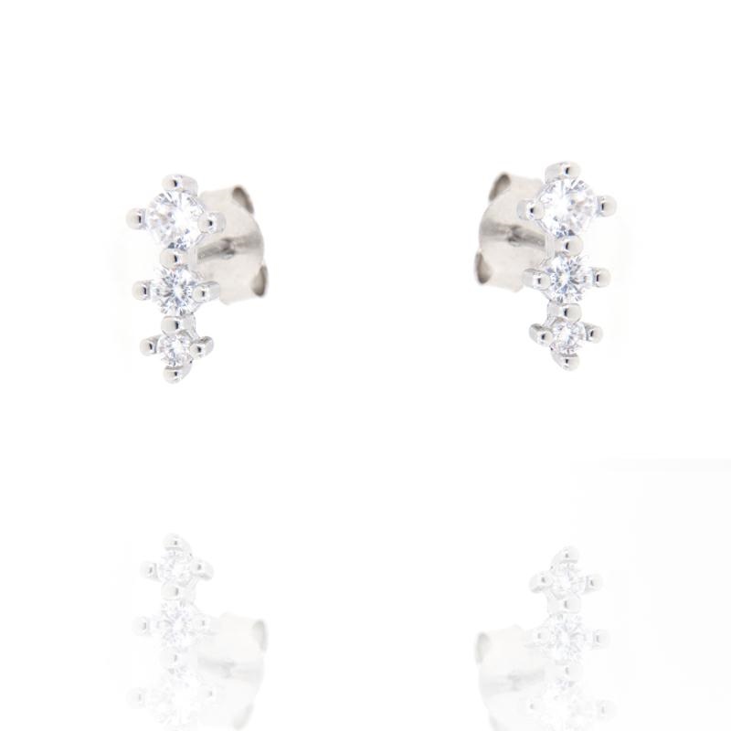 ORECCHINO ARGENTO ZIRCONE 3PZ