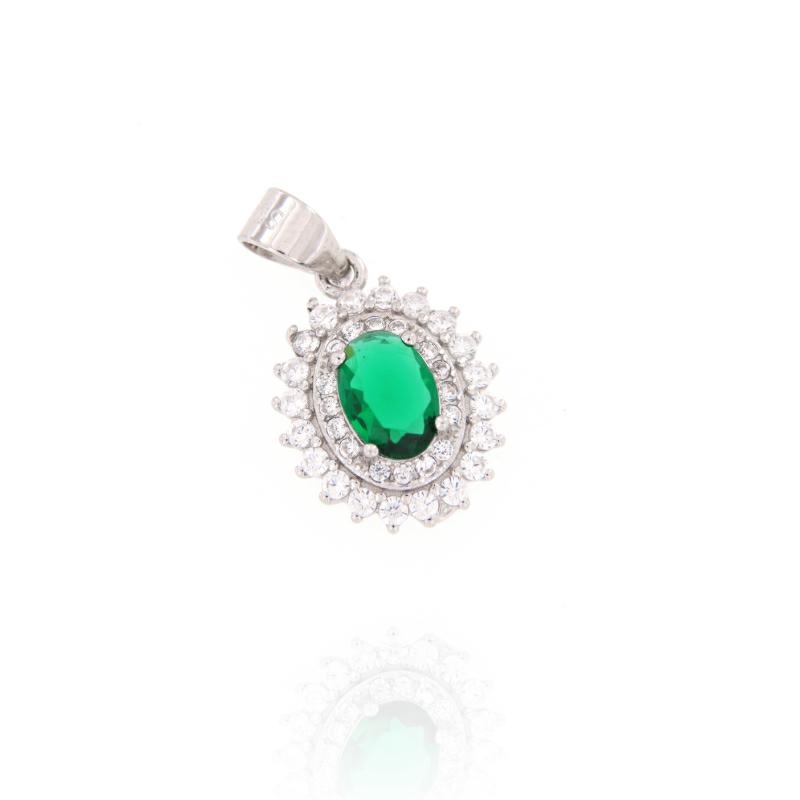 CIONDOLO ARGENTO ZIRCONE