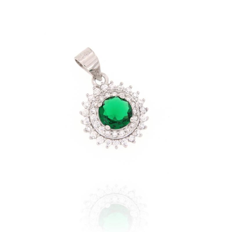 CIONDOLO ARGENTO ZIRCONE