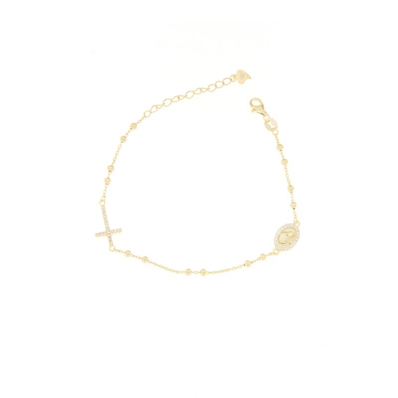 BRACCIALE ARGENTO ZIRCONE ROSARIO
