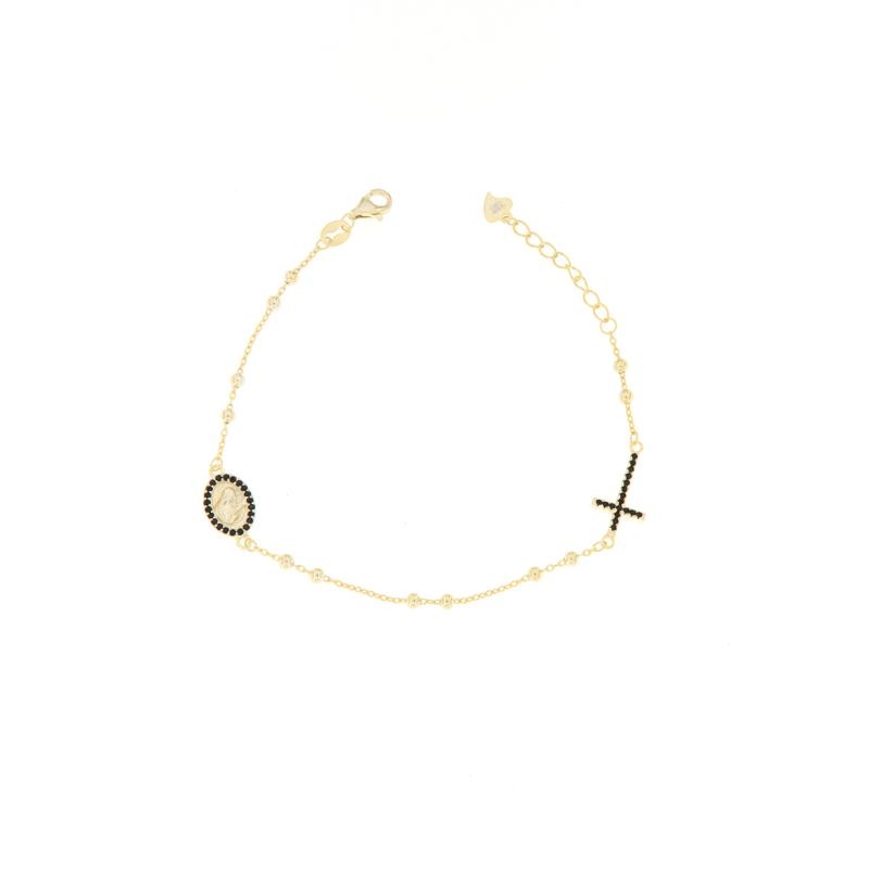 BRACCIALE ARGENTO ZIRCONE ROSARIO