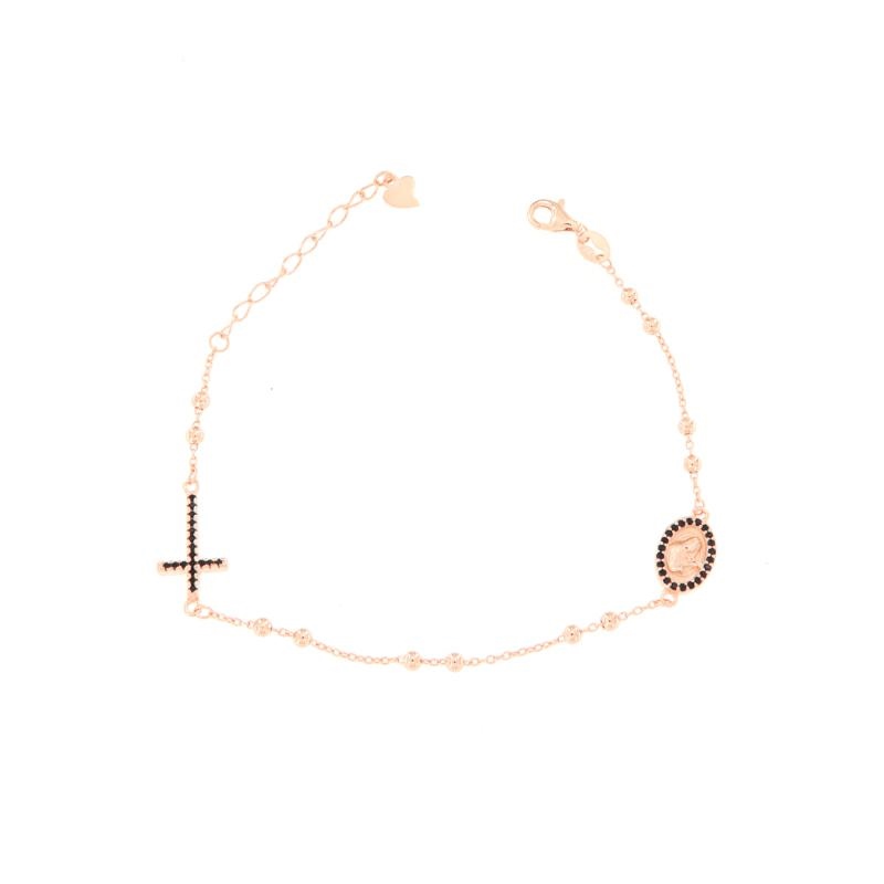 BRACCIALE ARGENTO ZIRCONE ROSARIO