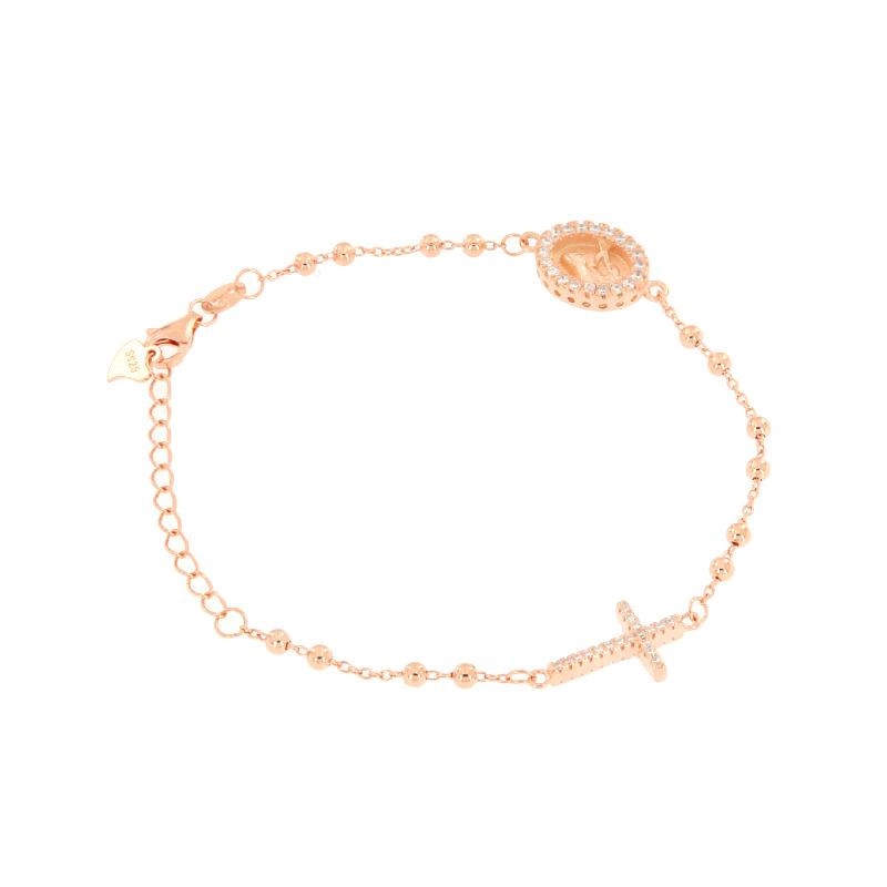 BRACCIALE ARGENTO ZIRCONE ROSARIO