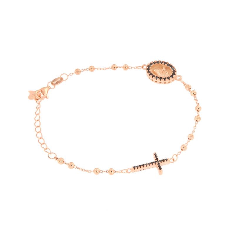 BRACCIALE ARGENTO ZIRCONE ROSARIO