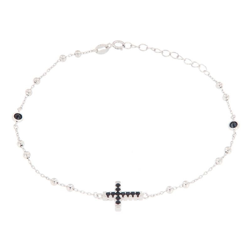 BRACCIALE ARGENTO ZIRCONE ROSARIO