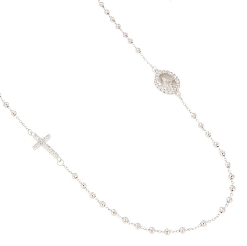 COLLIER ARGENTO ZIRCONE ROSARIO