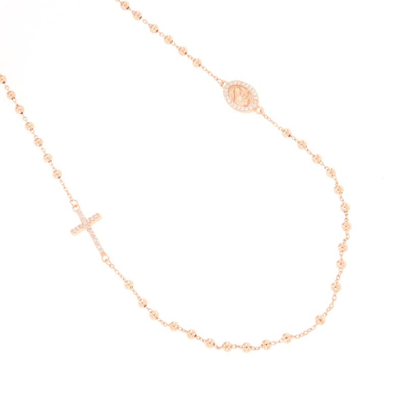 COLLIER ARGENTO ZIRCONE ROSARIO