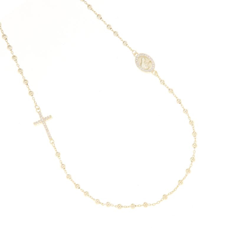 COLLIER ARGENTO ZIRCONE ROSARIO