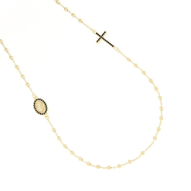 COLLIER ARGENTO ZIRCONE ROSARIO