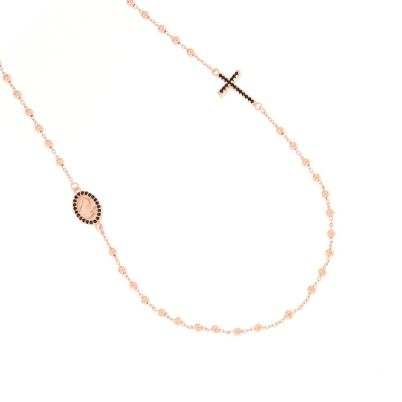 COLLIER ARGENTO ZIRCONE ROSARIO
