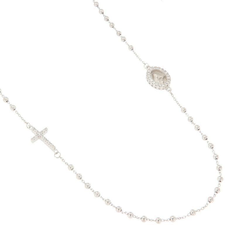 COLLIER ARGENTO ZIRCONE ROSARIO