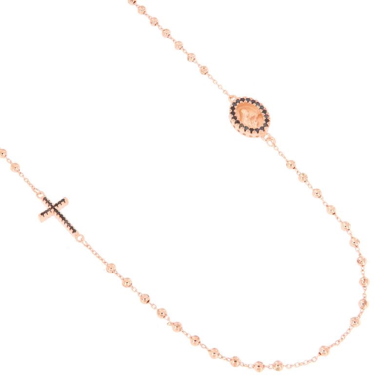 COLLIER ARGENTO ZIRCONE ROSARIO