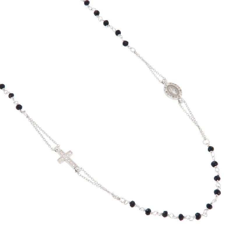 COLLIER ARGENTO ZIRCONE ROSARIO