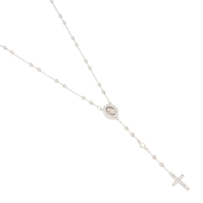 COLLIER ARGENTO ZIRCONE ROSARIO