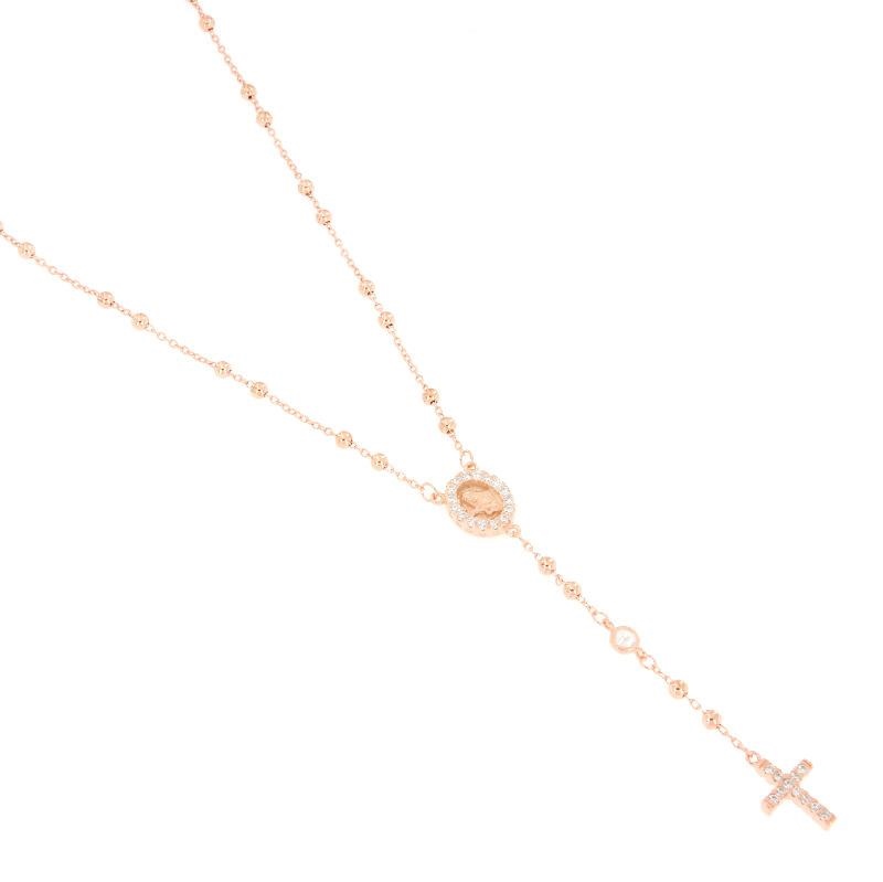 COLLIER ARGENTO ZIRCONE ROSARIO