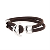 BRACCIALE PELLE E ACCIAIO