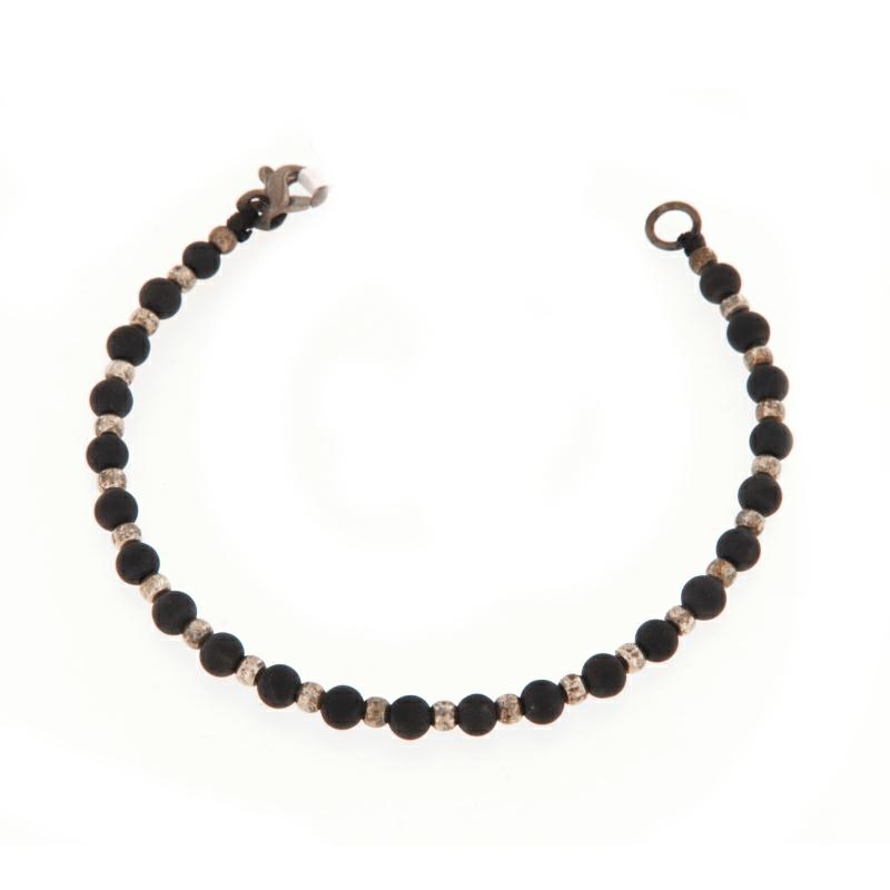 BRACCIALE PIETRA DURA E ARGENTO