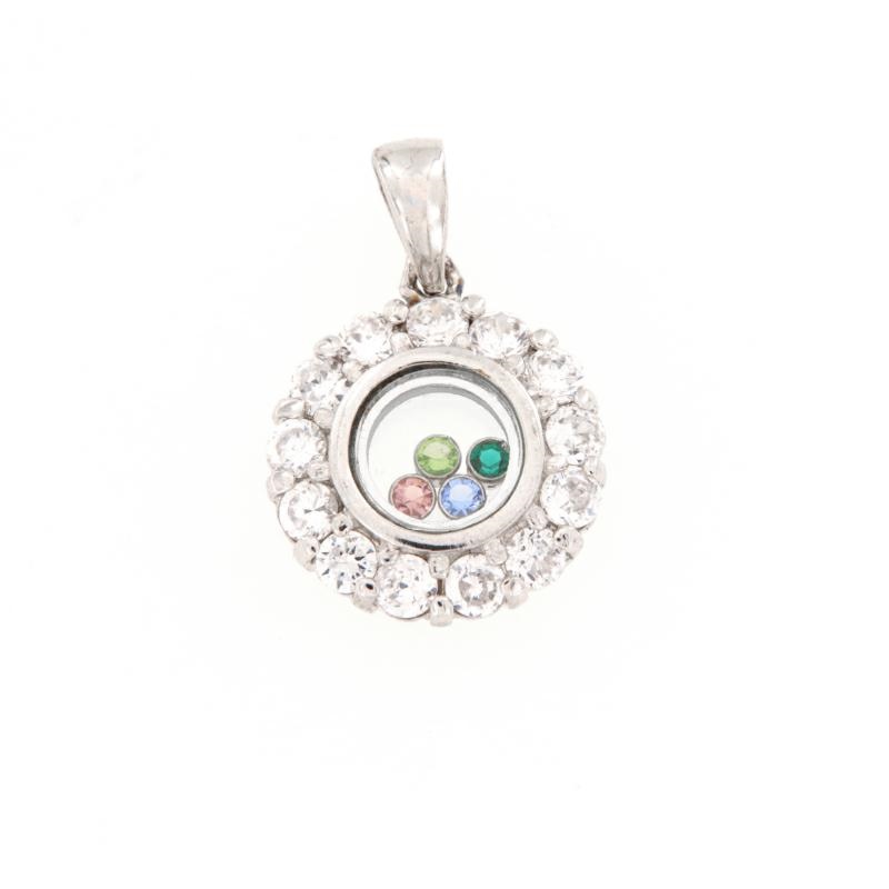 CIONDOLO ARGENTO ZIRCONE