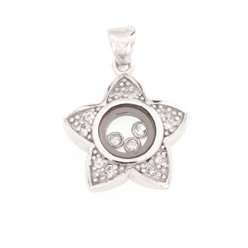 CIONDOLO ARGENTO ZIRCONE