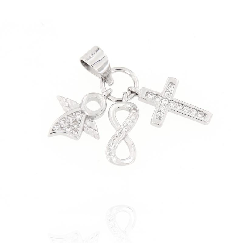 CIONDOLO ARGENTO ZIRCONE