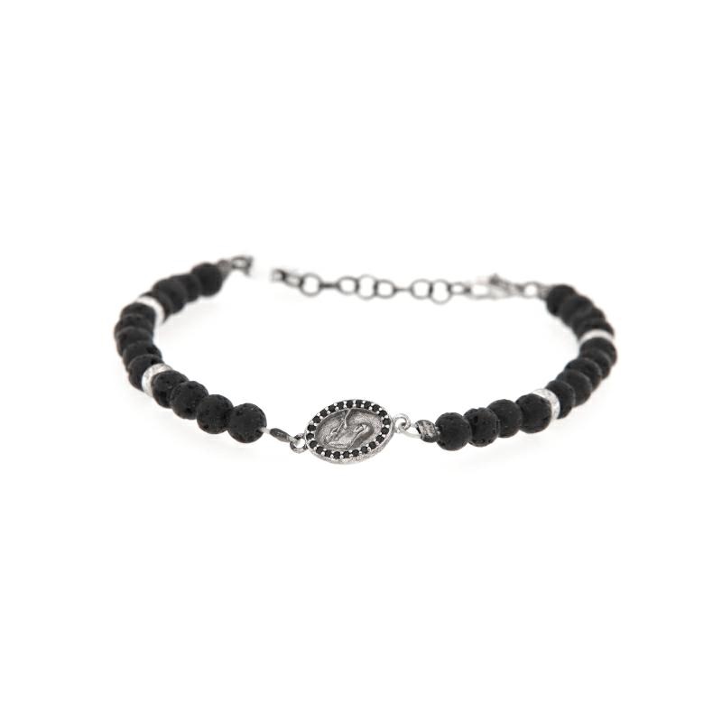 BRACCIALE PIETRA DURA E ARGENTO