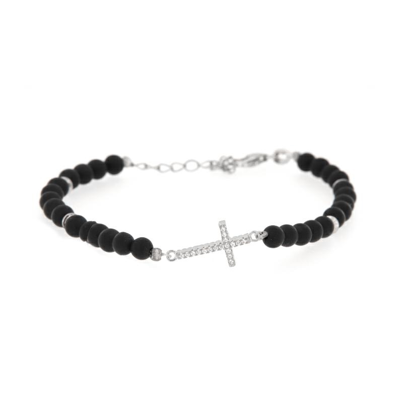BRACCIALE PIETRA DURA E ARGENTO