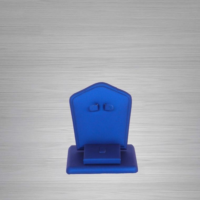 ESPOSITORE PELLE BLU PARURE