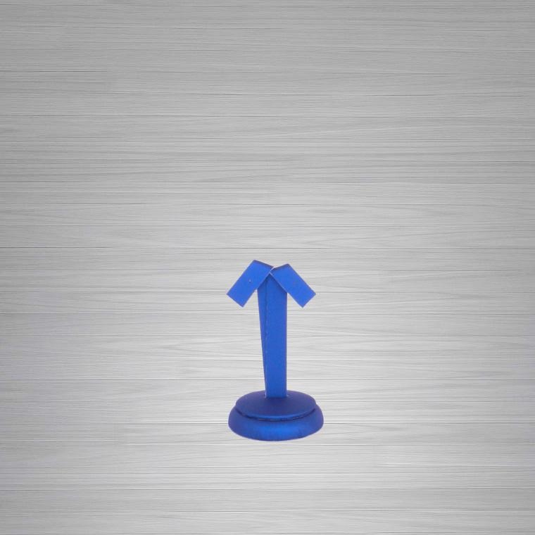 ESPOSITORE PELLE BLU ORECCHINO