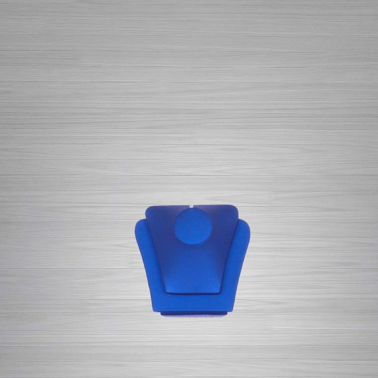 ESPOSITORE PELLE BLU COLLO