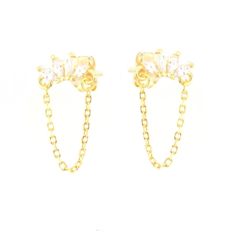 ORECCHINO ARGENTO ZIRCONE 3PZ